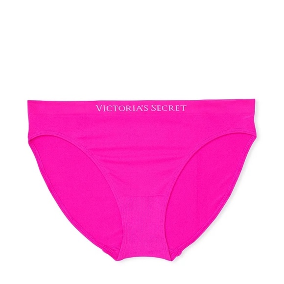 Victoria’s Secret Seamless Bikini Panty Bright Pink Small NEW - Picture 2 of 6